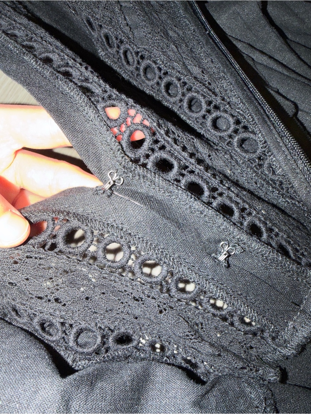 Farm Rio Lace Ruffle Jumpsuit - Picture 7 of 13